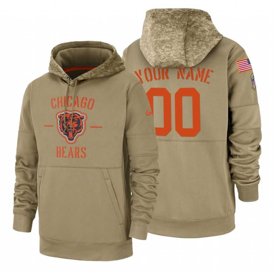 Chicago Bears Customized Nike Tan Salute To Service Name & Number Sideline Therma Pullover Hoodie,We sell and wholesale Chicago Bears Customized Nike Tan Salute To Service Name & Number Sideline Therma Pullover Hoodie on line form chian!